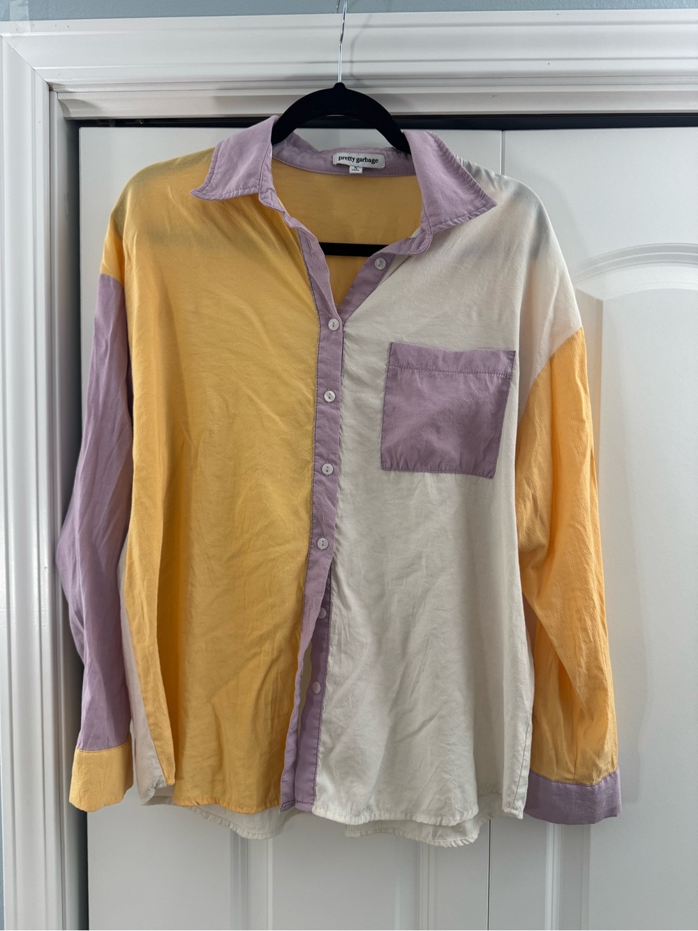 Colorblock Button-Down Shirt - Picture 2 of 4
